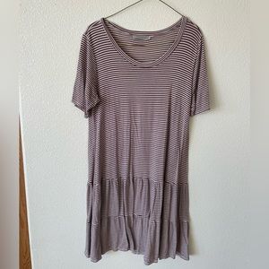 Striped tee shirt dress